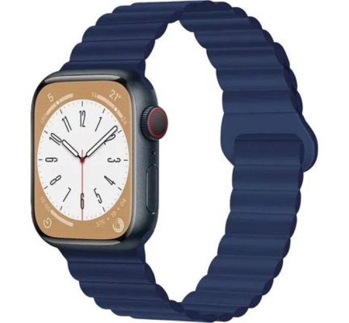 Drobak Ремінець до смарт-годинника Drobak Silicone Magnetic Link для Apple Watch All Series Ultra 2 49/45/44/42mm Midnight blue (898927)