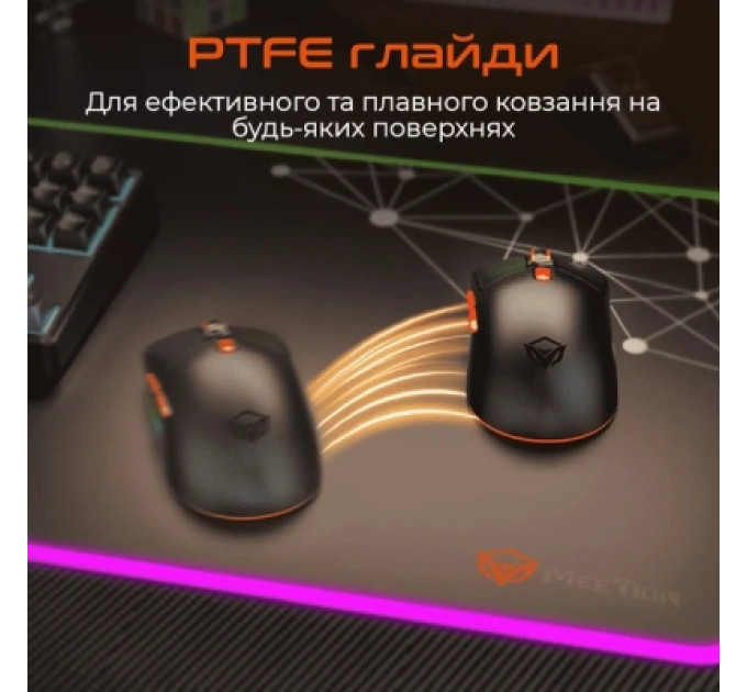 Meetion Мишка Meetion GW38 Wireless/Bluetooth/USB White (MT-GW38-B)