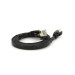 Weepda Патч-корд 1м UTP cat.7, CU, RJ45, плоский, black Weepda (PCMF-CU7/1.0Bk)