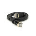 Weepda Патч-корд 1м UTP cat.7, CU, RJ45, плоский, black Weepda (PCMF-CU7/1.0Bk)