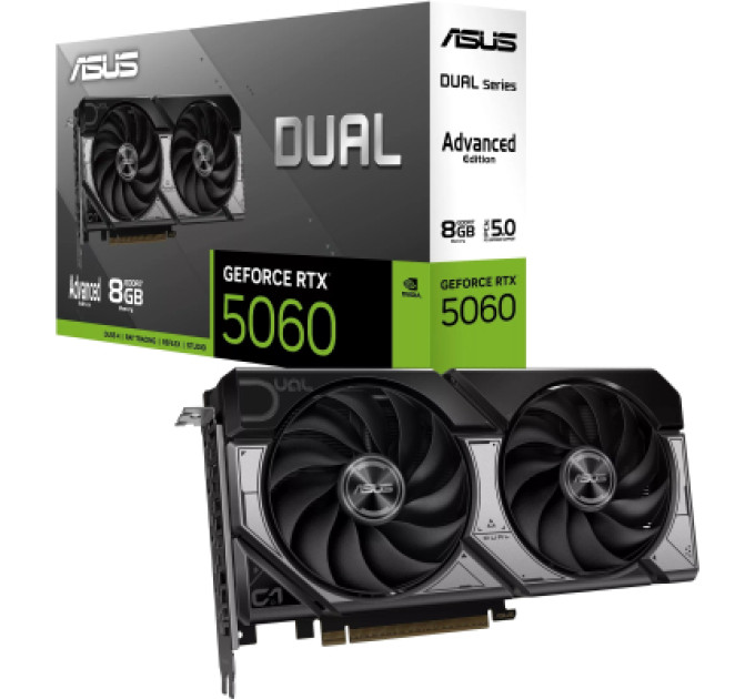 Відеокарта ASUS GeForce RTX5060 8Gb DUAL OC ADVANCED (DUAL-RTX5060-O8G-A)