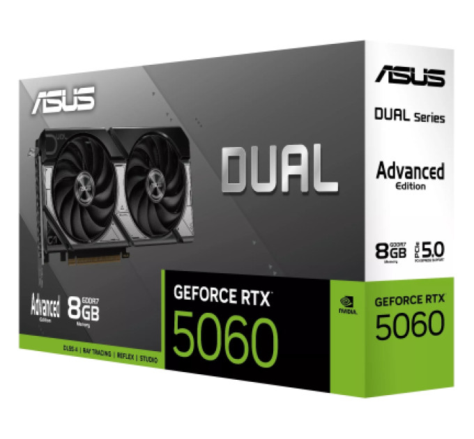 Відеокарта ASUS GeForce RTX5060 8Gb DUAL OC ADVANCED (DUAL-RTX5060-O8G-A)