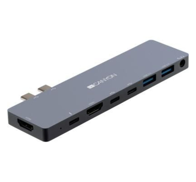 Canyon Порт-реплікатор Canyon Docking Station with 8 ports, 1*Type C PD100W+2*Type C (CNS-TDS08DG)