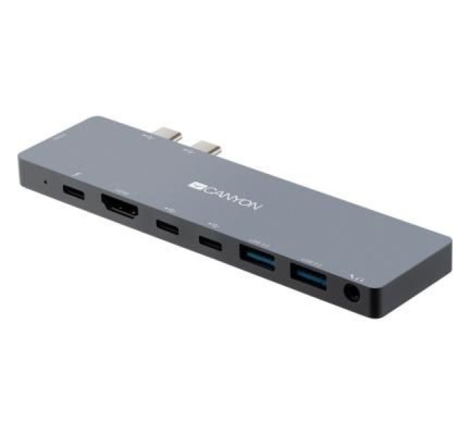 Canyon Порт-реплікатор Canyon Docking Station with 8 ports, 1*Type C PD100W+2*Type C (CNS-TDS08DG)