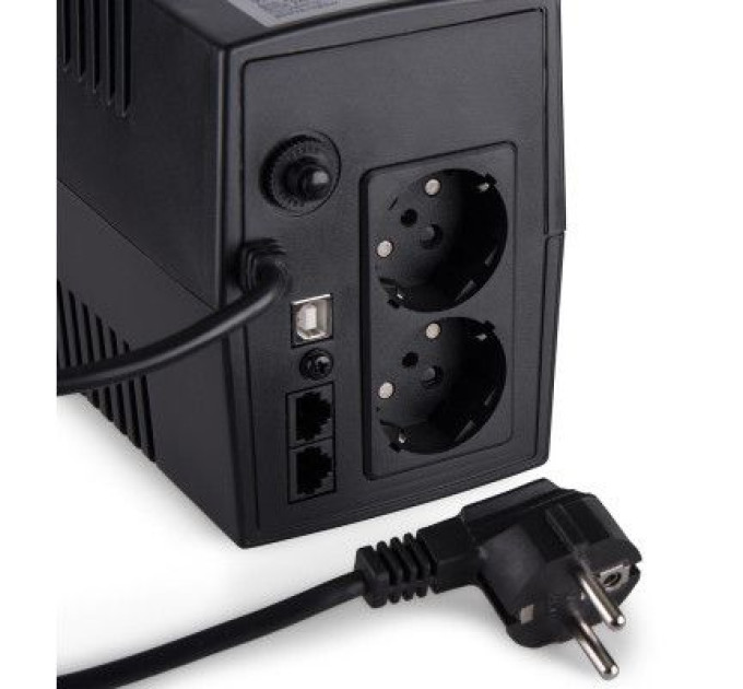Vinga Пристрій безперебійного живлення Vinga LCD 600VA plastic case with USB (VPC-600PU)