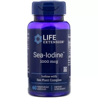 Мінерали Life Extension Морський Йод, Sea-Iodine 1000 мкг, 60 вегетаріанських капсул (LEX-17406)