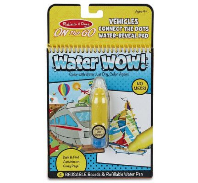Melissa&Doug Набір для творчості Melissa&Doug чарівна водна розмальовка по крапкам Транспортні засоби (MD31951)