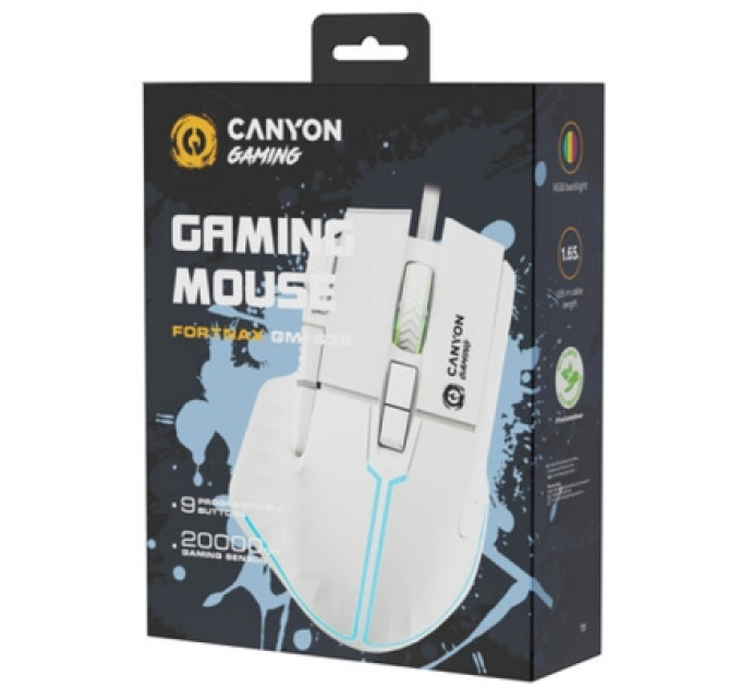 Canyon Мишка Canyon Fortnax GM-636 RGB USB White (CND-SGM636W)