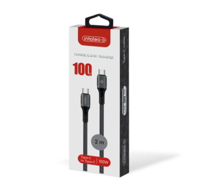 Intaleo Дата кабель USB-C to USB-C 2.0m CBGPD100WTT2 100W Intaleo (1283126559570)