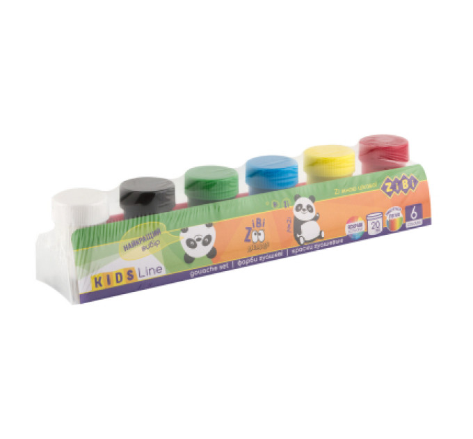 ZiBi Гуашеві фарби ZiBi KIDS Line 6 кольорів по 20 мл (ZB.6657)