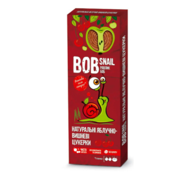 Bob Snail Цукерка Bob Snail Равлик Боб Яблучно-Вишня 30 г (4820162520286)