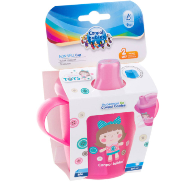 Canpol babies Поїльник-непроливайка Canpol babies Toys 250 мл Рожева (31/200_pin)