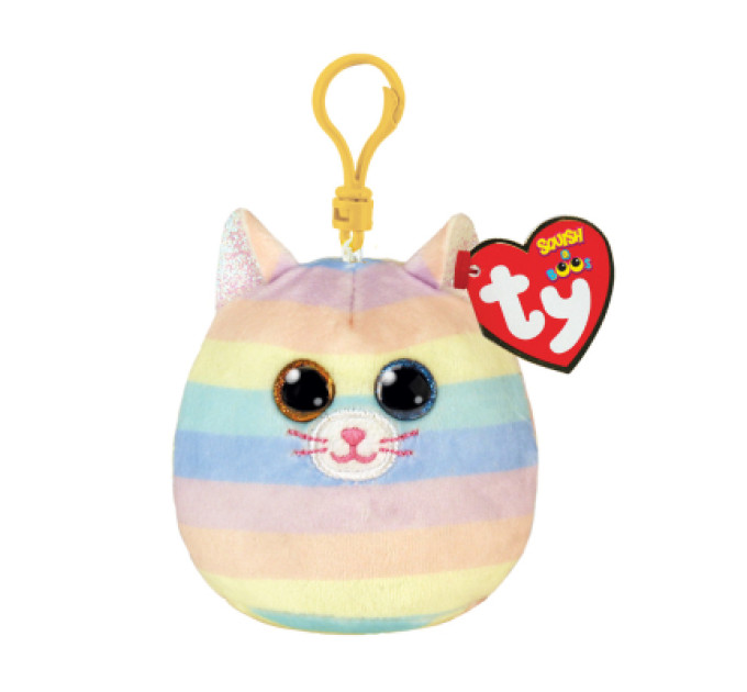 Ty М'яка іграшка Ty брелок Squish-A-Boos Кішка Heather 12 см (39561)