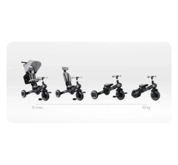 MoMi Дитячий велосипед MoMi Solivia grey 4 в 1 (ROTR00017)