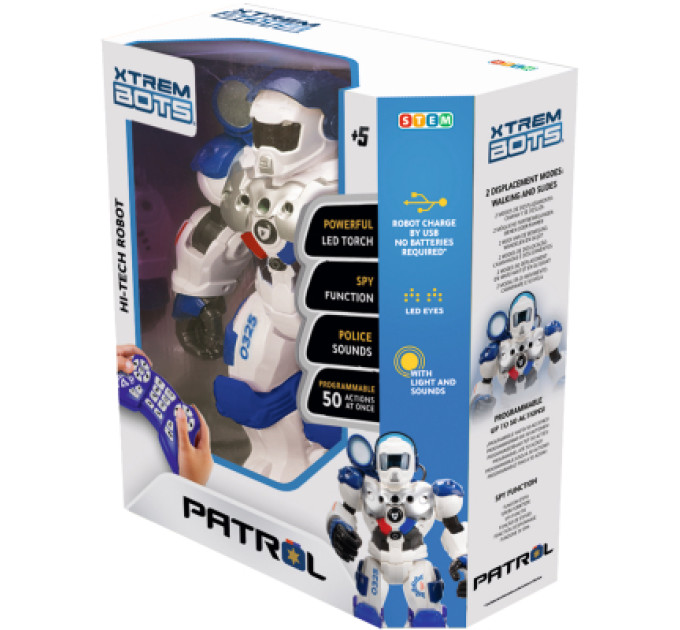BlueRocket Інтерактивна іграшка BlueRocket Робот Патрульний Stem (XT380972)