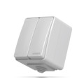 Videx Вимикач Videx BINERA IP65 зовнішній 2кл сірий (VF-BNW12-G)