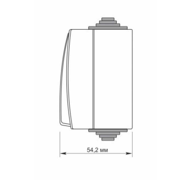 Videx Вимикач Videx BINERA IP65 зовнішній 2кл сірий (VF-BNW12-G)