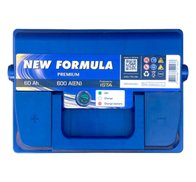 NEW FORMULA Акумулятор автомобільний NEW FORMULA PREMIUM 60Ah (+/-) (600EN) (5602320250)