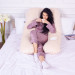 MirSon Подушка MirSon для вагітних і відпочинку Velvet Line №8019 U-подібна Cream (2200006178514)