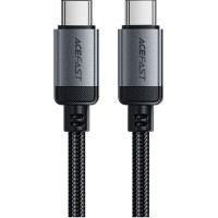 Дата кабель USB-C to USB-C 1.2m 3A aluminum alloy C20-03 Black Acefast (6974316283775)