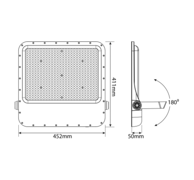 Videx Прожектор Videx LED  PREMIUM F2 400W 5000K 220V (VL-F2-4005G)