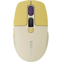 Мишка Canyon MW-26 LCD Silent Wireless/Bluetooth Yellow (CNS-CMSW26Y)