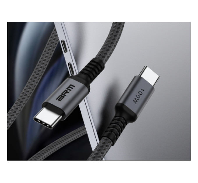 Armorstandart Дата кабель USB-C to USB-C 2.0m PD 100W black-grey Armorstandart (ARM69371)