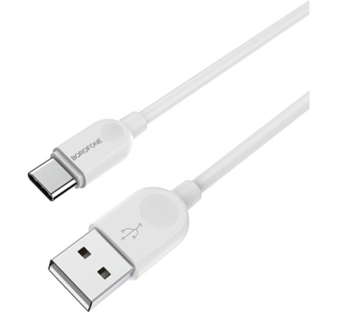 BOROFONE Дата кабель USB 2.0 AM to USB-C 1.0m 2.4A PVC BX14 white BOROFONE (6957531089995)