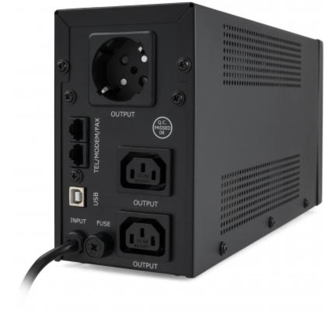 Vinga Пристрій безперебійного живлення Vinga LED 850VA metal case with USB (VPE-850PRMU)