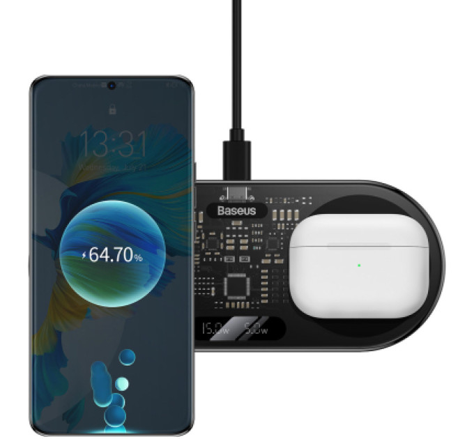 Baseus Зарядний пристрій Baseus 20W Digital LED Display (WXSX010101)