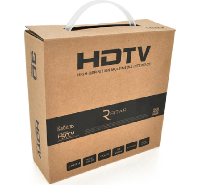 Ritar Кабель мультимедійний HDMI M to HDMI M 20.0m V2.0 4K black Ritar (HDMI(M)/(M)V2.0-20m-347B)
