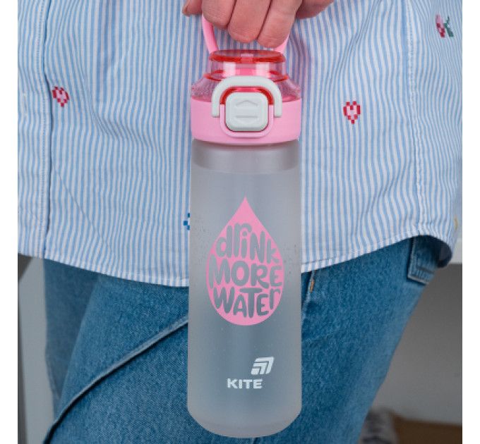 Kite Пляшка для води Kite 760 мл, сіро-рожева (K25-1214-3)
