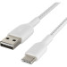 Belkin Дата кабель USB 2.0 AM to Type-C 1.0m BRAIDED white Belkin (CAB002BT1MWH)