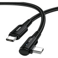Essager Дата кабель USB-C to USB-C 2.0m 100W 90° corner black Essager (EXCTT1-CGWTA01)