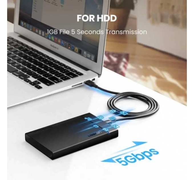 Ugreen Дата кабель USB 3.0 AM to USB-C 1.5m 3A US184 black Ugreen (20883)