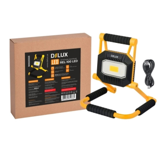 Delux Прожектор Delux REL- 100 (3.7V 4400mAh) LED COB 20W 6500K IP54 (90023323)