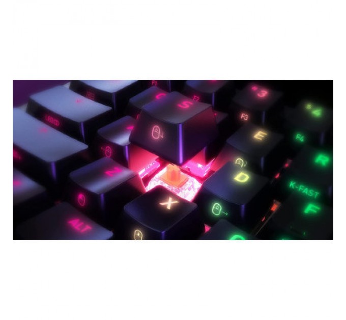 Xtrfy Клавіатура Xtrfy K5 68 keys Kailh Red Hot-swap RGB UA Black (K5-RGB-CPT-BLACK-R-UKR)