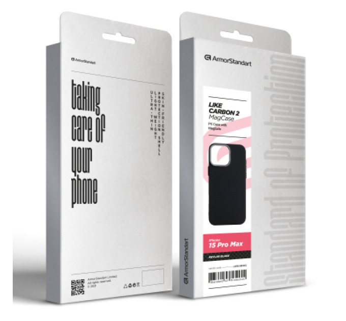 Armorstandart Чохол до мобільного телефона Armorstandart LikeCarbon2 MagCase Apple iPhone 15 Pro Max Kevlar Black (ARM88590)