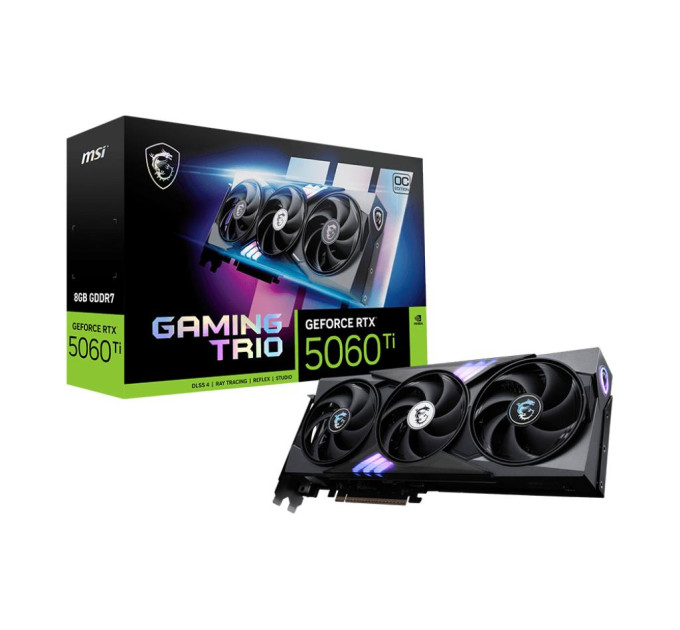 MSI Відеокарта PCIE16 RTX5060TI 8GB GDDR7 RTX5060TI 8G GAM TRIO OC MSI