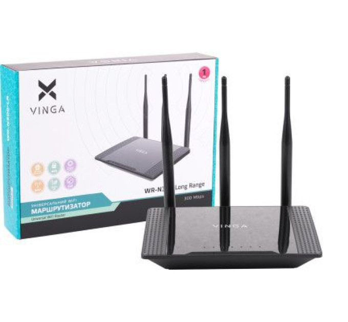 Vinga Маршрутизатор Vinga WR-N300 Long Range (WR-N300-LR)