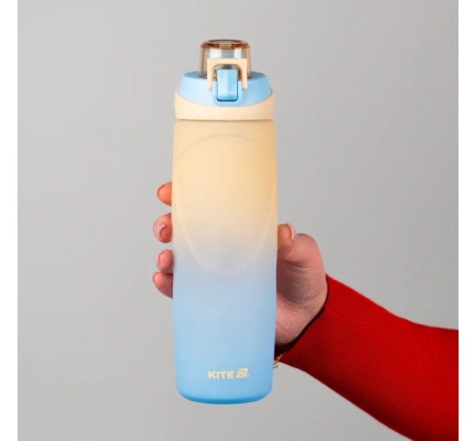 Kite Пляшка для води Kite K26, 760 мл, бежево-синя (K26-1200-1)