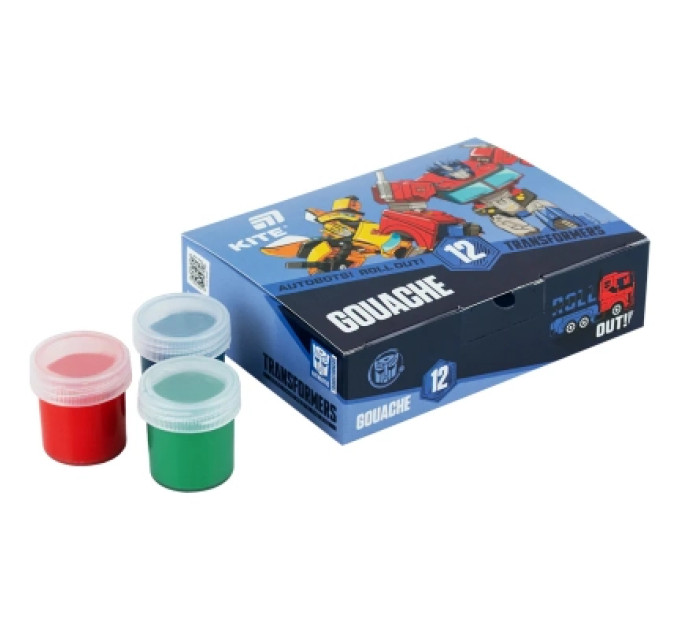 Kite Гуашеві фарби Kite Transformers 12 кольорів 20 мл (TF26-063)