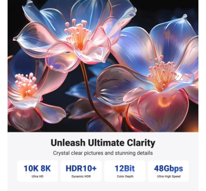 Ugreen Кабель мультимедійний UGREEN HDMI 8K Cable 10m Ugreen (95966)