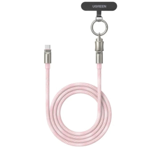 Ugreen Дата кабель UGREEN USB-C to USB-C PD Fast Charging Lanyard Cable 60W Max Pink 1.2m Ugreen (35510)