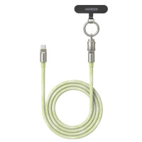 Дата кабель UGREEN USB-C to USB-C PD Fast Charging Lanyard Cable 60W Max Green 1.2m Ugreen (35500)