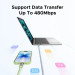 Ugreen Дата кабель UGREEN USB-C to USB-C PD Fast Charging Lanyard Cable 60W Max Blue 1.2m Ugreen (35511)