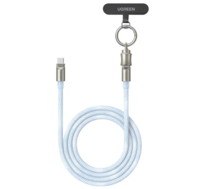 Ugreen Дата кабель UGREEN USB-C to USB-C PD Fast Charging Lanyard Cable 60W Max Blue 1.2m Ugreen (35511)