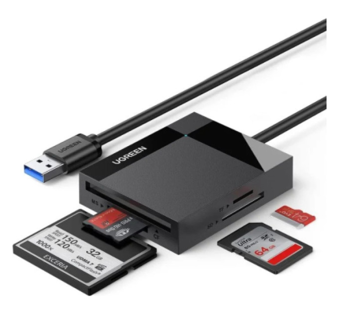 Ugreen Зчитувач флеш-карт UGREEN USB 3.0 All-in-One Card Reader 50cm Ugreen (30333)