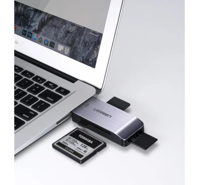 Ugreen Зчитувач флеш-карт UGREEN USB-A 3.0 to TF/SD/CF/MS Multifunction Card Reader Multi-Read Ugreen (50541)