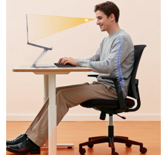 Ugreen Підставка до ноутбука Ugreen LP966 Laptop Stand Adjustable Angle/Heigh & Foldable Sliver (95187)